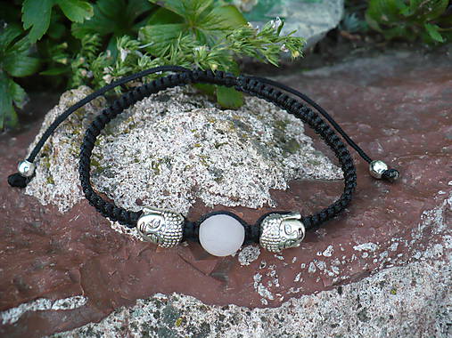 Náramky - shamballa náramok Budha a Ruženín - 7006520_