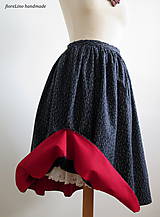 Sukne - premena starej modrotlačovej sukne - 7015291_