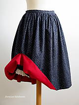 Sukne - premena starej modrotlačovej sukne - 7015293_