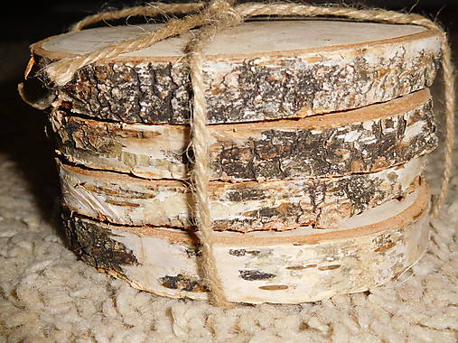 vintage svadba/podložky z drevených plátov 3 (breza)