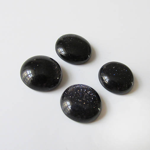 Minerály - Kabošon / 10mm (Slnečný kameň modrý synt.) - 7028332_
