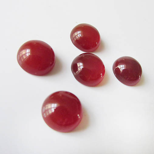 Minerály - Kabošon / 10mm (Achát červený) - 7028359_