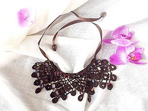 Náhrdelníky - Háčkované náhrdelníky - rôzne motívy (Indiánske leto) - 7029096_