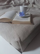 Úžitkový textil - Ľanová plachta na posteľ (Mliečna biela) - 7029389_