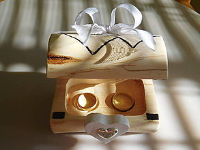 Prstene - krabička na svadobné prstienky - 7034505_