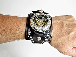 Náramky - Steampunk vreckové/náramkové hodinky - 7033744_