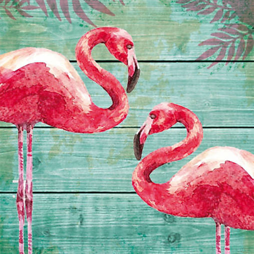  - Servítka "Summer Flamingos", ihneď - 7038837_