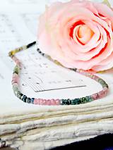 Multicolor Tourmaline Rondelle Necklace / Náhrdelník z pravého viacfarebného turmalínu   