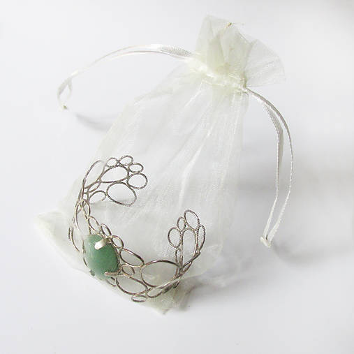 Obalový materiál - Organzové vrecúško 10x15cm Ivory - 7049459_