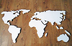 Dekorácie - 3D mapa sveta na stenu minimalistická dekorácia - 7048857_