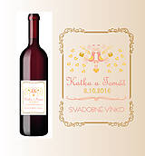Úložné priestory & Organizácia - Etiketa na svadbné víno - 7055769_