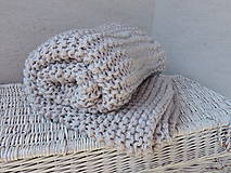 Úžitkový textil - Mega veľká pletená deka, prehoz - 7057053_