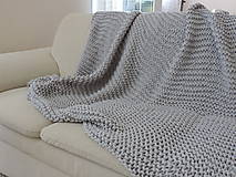 Úžitkový textil - Mega veľká pletená deka, prehoz - 7057072_