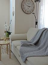 Úžitkový textil - Mega veľká pletená deka, prehoz - 7057095_