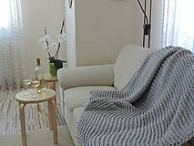 Úžitkový textil - Mega veľká pletená deka, prehoz - 7057100_