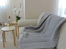 Úžitkový textil - Mega veľká pletená deka, prehoz - 7057105_