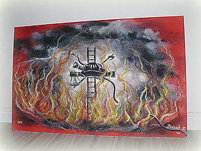 Obrazy - Maľba požiarnikovi "Fireman" :) - 7060397_
