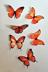  - Motýliky oranžové (6 ks) - 7066031_