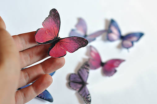  - Nové jedlé motýliky fialové (6 ks) - 7066100_