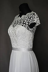 Šaty - Svadobné šaty v ľudovom štýle v tmavšej ivory ( už len 1 šaty) - 7065766_