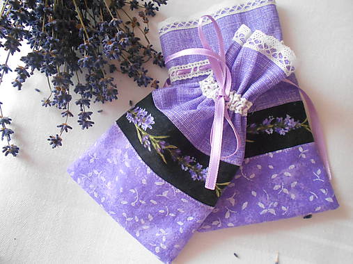 Úžitkový textil - Vrecúška na levanduľu - 7065256_