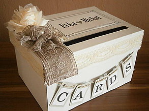 Úložné priestory & Organizácia - Wedding box /Remember box - CARDS - 7074413_