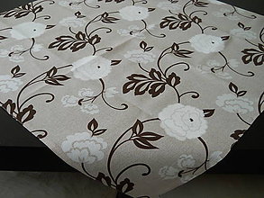 Úžitkový textil - Obrus - Biely kvet na režnom II - 7089792_