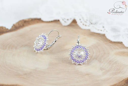 Náušnice - Crystal - Violet - 7091061_