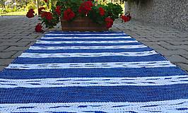 Úžitkový textil - Modrý s bielymi pásmi 150x74cm - 7090288_