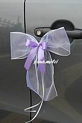 Dekorácie - svadobné mašle na autá - 7094685_