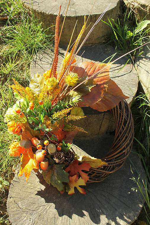  - Dekoratívny jesenný veniec "Jeseň" - 7102275_