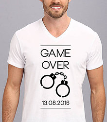 Pánske oblečenie - Game Over tričko - 7110893_