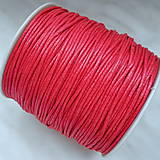 Galantéria - Bavlnená voskovaná šnúrka 1,5mm-červená-cca100m - 7115068_