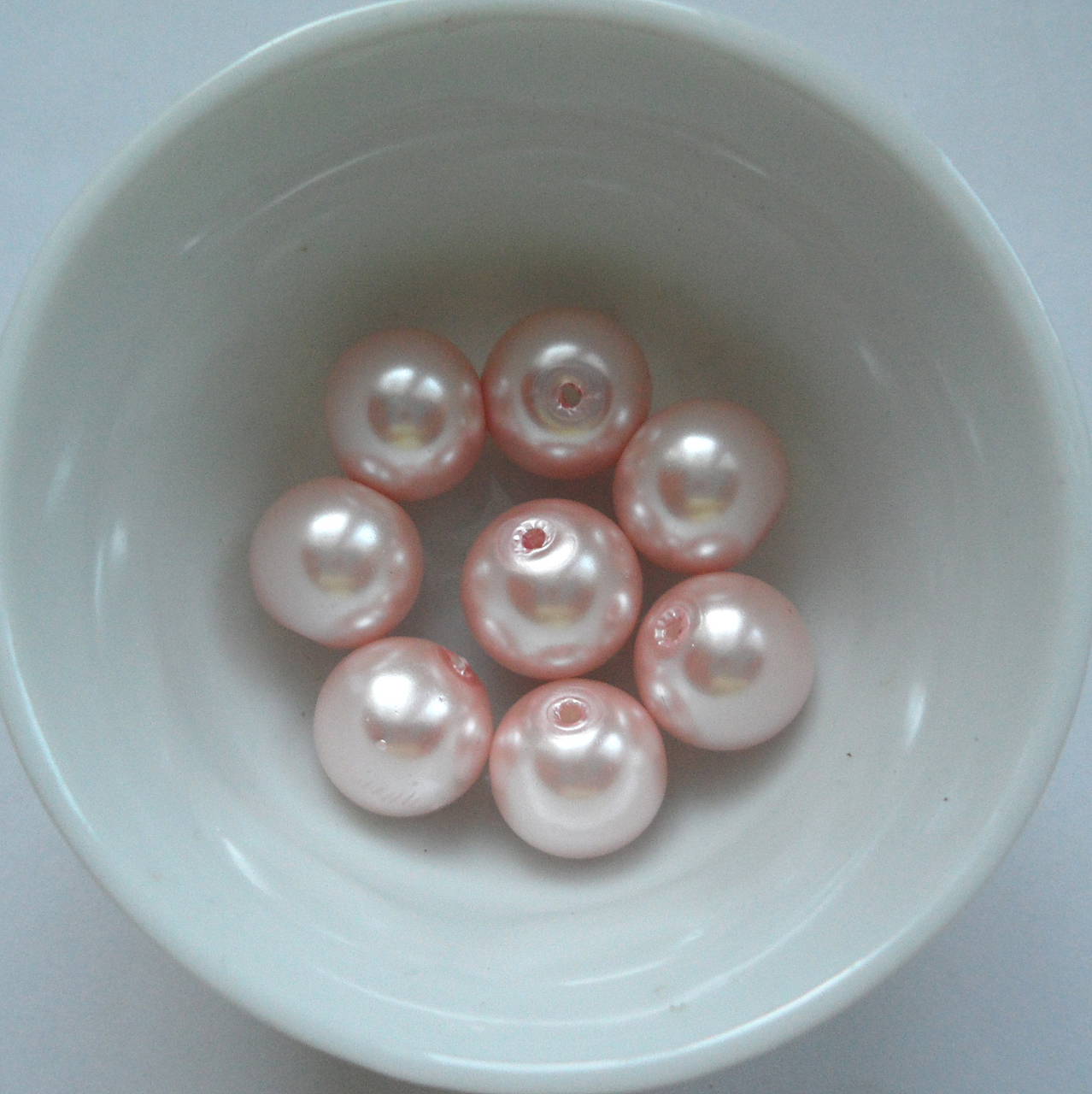 Voskované perly 10mm-8ks (sv.ružová)