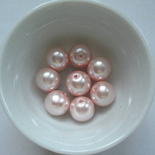 Korálky - Voskované perly 10mm-8ks (sv.ružová) - 7116998_