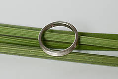 Prstene - Zásnubný prsteň / obrúčka obdĺžniková - drážková s rovinou - 7117448_