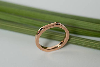 Prstene - Zásnubný prsteň / obrúčka štvorcová - osemhran menší výrez - 7117196_