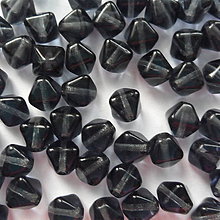 Korálky - Pyramída 6mm-1ks (black diamond) - 7120012_