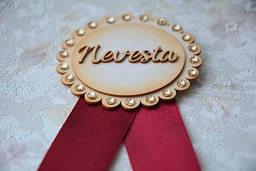Brošne - Brošňa pre nevestu na rozlúčku so slobodou - 7125309_