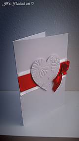 Papiernictvo - Blahoželanie k svadbe (červené) - 7124162_