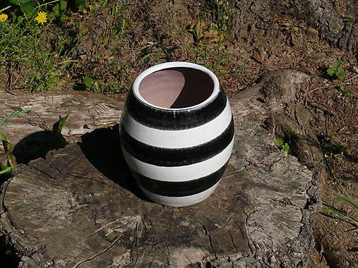 Nádoby - váza zebra - 7128296_