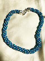 Náhrdelníky - modrý náhrdelník - 7131522_