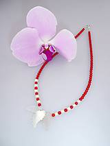 koral perly náhrdelník "krídla"