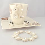 Sady šperkov - Klasický svadobný koralkový set  (Ag925) - 7132270_