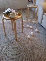 Úžitkový textil - Veľký okrúhly koberec 100% bavlna - 170 cm - 7131131_