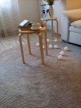 Úžitkový textil - Veľký okrúhly koberec 100% bavlna - 170 cm - 7131134_