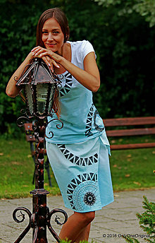 Sukne - Sukňa batikovaná, maľovaná, etno VALKÝRA - 7135414_