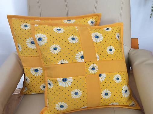 Úžitkový textil - vankúšik žltý - 7139232_
