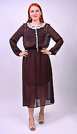 Šaty - Bodkované vintage šaty - 7139465_
