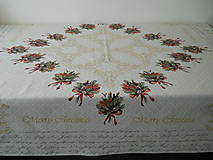 Úžitkový textil - Vianočný obrus béžový - 7143427_